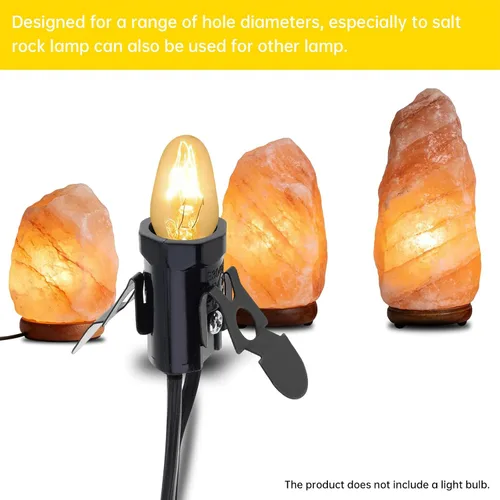 Miniatura 5 de RTNLIT Cable de repuesto para lámpara de sal, cable de luz nocturna con enchufe de bombilla E12, enchufe de interruptor giratorio para accesorios