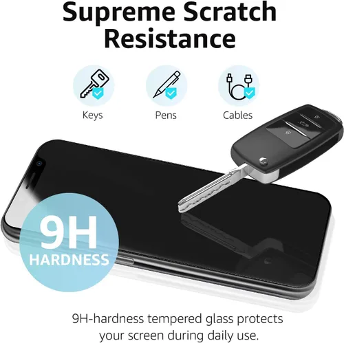 Miniatura 5 de Amazon Basics Protector de pantalla de vidrio templado de cobertura completa para iPhone XR/11-6.1 pulgadas, (5.63 x 2.68 pulgadas), paquete de 2