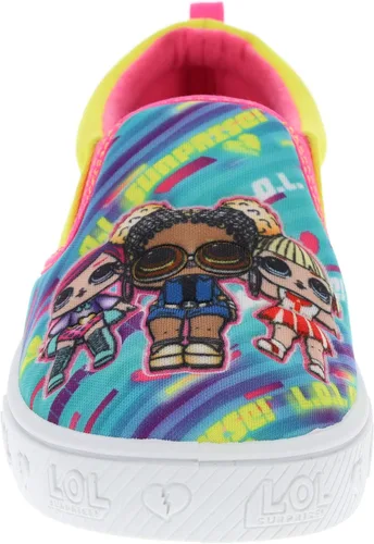 Miniatura 2 de LOL Surprise Tenis para niñas sin cordones zapatos de tenis y caña baja talla 10 a talla 2 de niña Rosado
