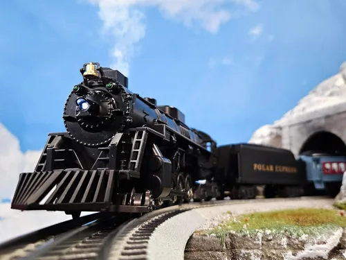 Miniatura 4 de Lionel El Expreso Polar Juego de Tren Batería Escala O con Control Remoto, Locomotora, Vagones de Tren y Pista con Sonidos Auténticos de Tren, Luces