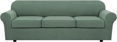 Miniatura 10 de H.VERSAILTEX - 3 fundas de sofá elásticas para 2 cojines de sofá. Fundas para muebles de sala de estar (funda base más 2 fundas de cojín de asiento)