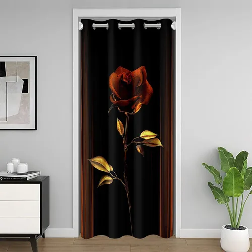 Miniatura 31 de Feelyou Cortina de puerta con ecuación matemática, privacidad, 1 panel, 34 x 80 pulgadas, espacio exterior, galaxia, 30% a 50% opaco, aislamiento