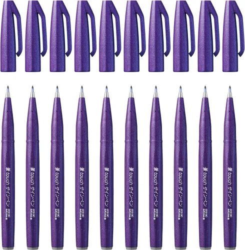 Miniatura 9 de Pentel Rotulador con punta de 0.079 in, tinta negra, 1 paquete de 10 bolígrafos
