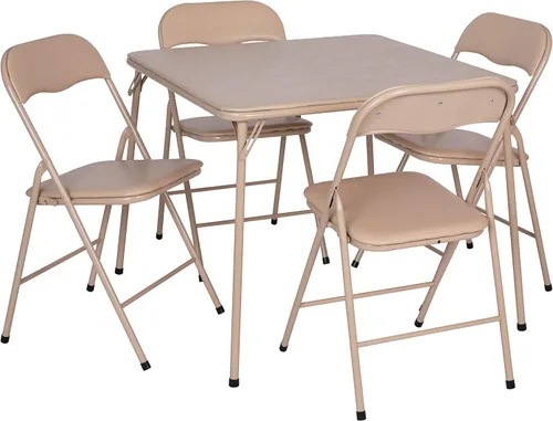 Miniatura 13 de Flash Furniture - Juego de mesa y sillas plegables negras de 5 piezas para jugar cartas Negro