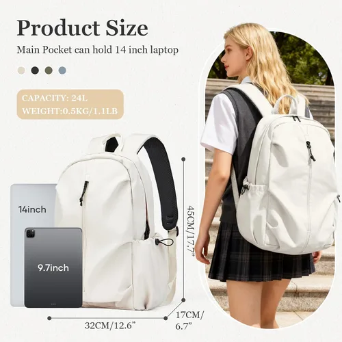 Miniatura 2 de weradar Mochila universitaria estética para mujeres y hombres,Mochila de estudiante de moda,Mochila clásica de escuela secundaria para adolescentes