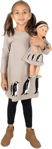 Miniatura 47 de Leveret - Conjunto de vestidos a juego para niña y para muñeca, 100% algodón, gran variedad de estilos, (tallas de 2 a 14 años)