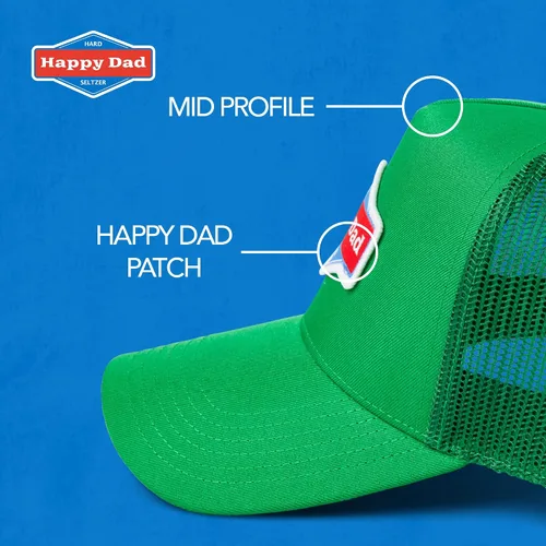 Miniatura 37 de Sombrero de camionero de Happy Dady, sombreros de moda para hombre con parte trasera de malla transpirable, cierre a presión, regalos de cumpleaños