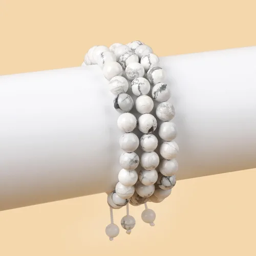 Miniatura 42 de AD Beads Pulseras de piedras preciosas unisex de 0.315 pulgadas (0.315 in), macramé curativo ajustable de 7 a 9 pulgadas Usa esta pulsera