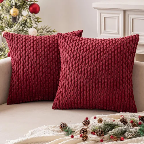 Miniatura 58 de MIULEE - Paquete de 2 fundas de cojín decorativas, modernas y boho, de terciopelo, con textura a rayas, para sofá, cama, sala de estar, decoración