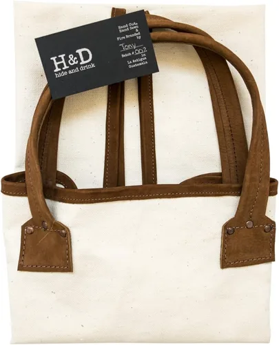 Miniatura 6 de Hide & Drink, Bolsa de leña de lona duradera con forro de cuero hecho a mano (gamuza Swayze)