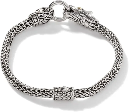 Miniatura 3 de John Hardy Pulsera de cadena Dragon Station de oro y plata de Leyendas Naga para mujer, Metal
