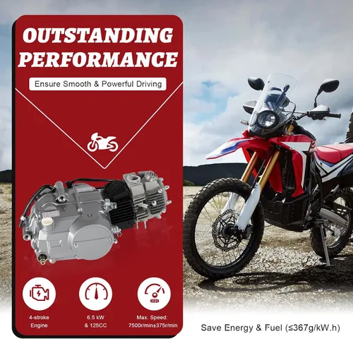Miniatura 2 de Kits de repuesto de motor de 4 tiempos de 125CC, CRF50/CRF70/XR50/XR70/Z50/Z50R/CT70, embrague accionado a mano/motor refrigerado por aire