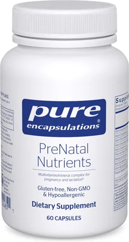 Pure Encapsulations Nutrientes prenatales - para el embarazo y la lactancia - Ayuda a la energía y el desarrollo del ADN* - con folato, colina y