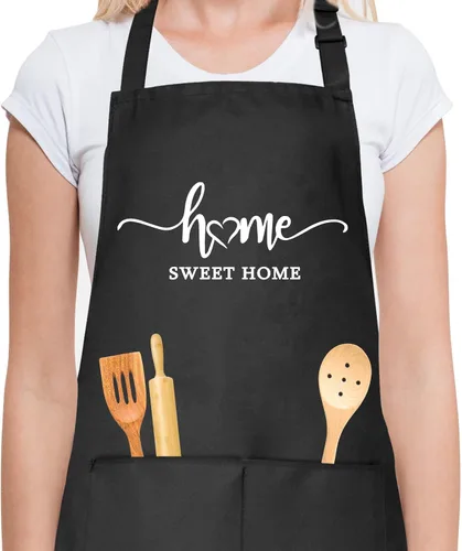 Regalos de inauguración del hogar, delantales para mujeres con bolsillos, delantal de cocina, ideas de regalo para el hogar, delantal de chef de