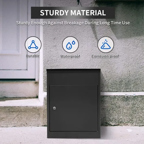 Miniatura 5 de Ydocabinit Cajas de entrega de paquetes para exteriores, Buzón extra grande para paquetes, Buzón de paquetes de acero galvanizado, Buzón de pared