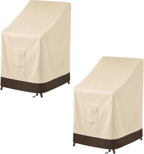 Miniatura 9 de Vailge Funda apilable para silla de patio, 100% impermeable, funda para silla de exterior, fundas de muebles de patio de alta resistencia, se adapta