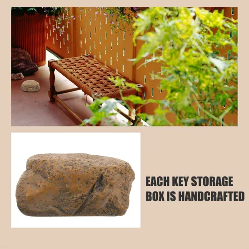 Miniatura 9 de 2pcs Outdoor Fake Rock Key Hider Box Waterproof Stone Shaped Key Holder for Garden Yard Safe Storage Device