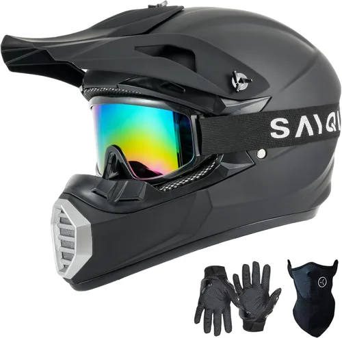 SanQing - Casco de motocross para jóvenes y niños, casco integral para motocicleta de cara completa para bicicleta de tierra ATV cuatrimoto MX,