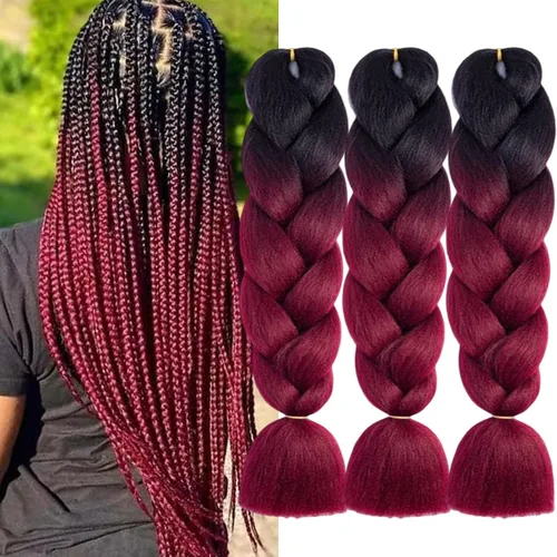 Miniatura 21 de Beige (613#) 6 paquetes de cabello trenzado de 24 pulgadas, de fibra sintética, sin picazón, extensiones de cabello para trenzar jumbo, textura