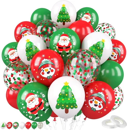 Miniatura 21 de Globos Rojo Blanco Azul, 50 Piezas 12 Pulgadas con Estampado de Estrellas, Globos de Látex Rojo Real Azul Confeti para el 4 de Julio, Día