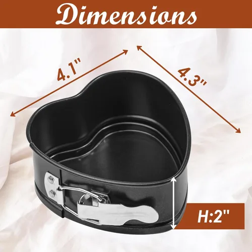 Miniatura 7 de Webake Springform - Juego de 2 moldes para tartas de queso con forma de corazón de 4 pulgadas, accesorios de Instapot, olla a presión, freidora
