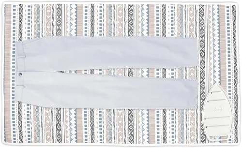 Miniatura 15 de Encasa XO - Almohadilla de planchado (grande 122 cm x 71 cm) con acolchado de 3 mm y soporte de plancha de silicona para prensado al vapor sobre