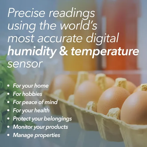Miniatura 3 de SensorPush HTP.xw Sensor de temperatura inteligente y sensor de humedad - Termómetro, barómetro e higrómetro con monitoreo de aplicaciones, índice
