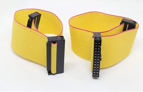 Miniatura 8 de Paquete de 2 conectores hembra IDC 2x13 26P 0.100 in 5.9 in 5.5 pulgadas, cable de cinta plano amarillo, filas dobles 26 pines 0.1" paso FC F/F