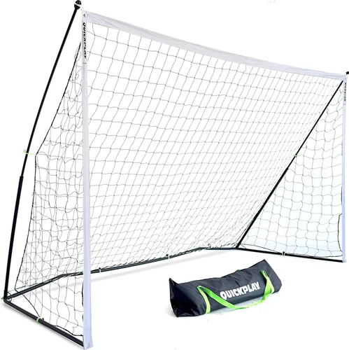 QUICKPLAY Kickster - Arco de fútbol ultra portátil | Montaje rápido y fácil | Incluye red y bolsa de transporte | Disponible en 7 tamaños | Red de