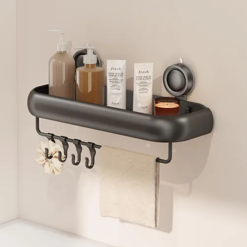 Miniatura 8 de CICUFY Organizador de ducha con ventosa, 1 paquete de estantes de ducha esquineros sin perforación, organizador de almacenamiento de baño a prueba