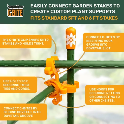 Miniatura 3 de Clips de soporte para plantas para enrejado, estacas de jardín, valla de alambre, plantas trepadoras, jardinería interior, sistemas hidropónicos