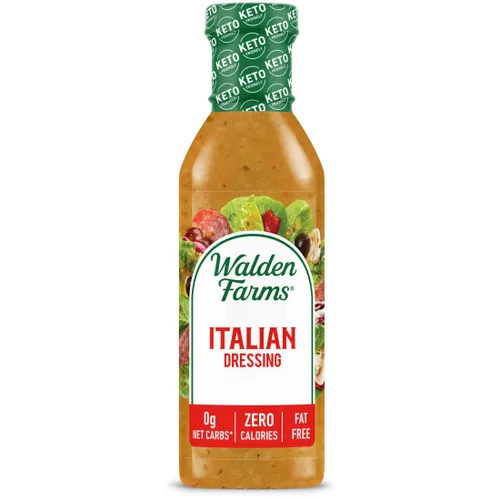 Miniatura 65 de Walden Farms Vinagreta de Tomate Seco al Sol – Aderezo sin calorías, bajo en carbohidratos, apto para dieta keto, vegano, sin azúcar con rico sabor