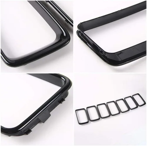 Miniatura 4 de JeCar Kit de embellecedores de parrilla con clip para Jeep Grand Cherokee 2014-2016, color negro