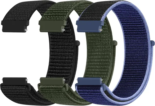 Correa de reloj de nailon compatible con Samsung Galaxy Watch 7/6/5/4/FE 1.575 in 1.732 in/Watch 6 Classic 1.693 in 1.850 in/Watch 5 Pro 1.772