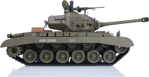 Miniatura 5 de US in Stock, 2.4GHz Heng Long, 1/16 Escala M26 Pershing RTR RC Tanque - Torreta giratoria de 340°, Unidad Somke, Combate Infrarrojo, Barril