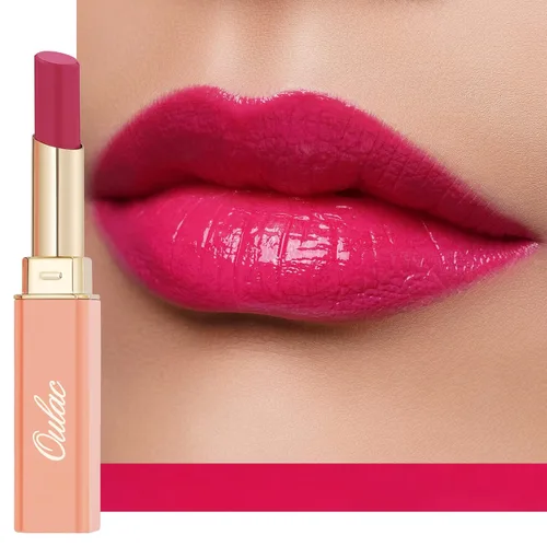 Miniatura 35 de Oulac Lápiz Labial Rosa Hidratante con Brillo - Lápiz Labial Hidratante Bálsamo Labial Tintado Brillante, Acabado Brillante Transparente Jugoso