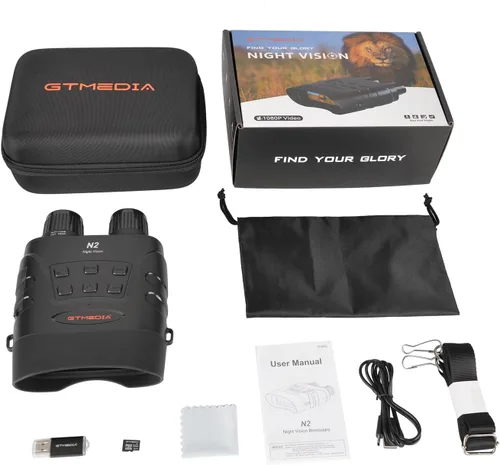 Miniatura 8 de Gafas de visión nocturna 4K, prismáticos de visión nocturna infrarroja para adultos, binoculares de pantalla grande HD pueden guardar fotos y videos