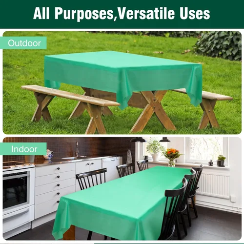 Miniatura 149 de Rollo de plástico para cubierta de mesa color verde manzana, 40 pulgadas x 100 pies, rollo de plástico resistente para cubierta de mesa de banquetes
