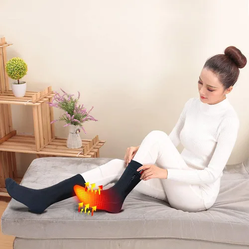 Miniatura 2 de Calcetines térmicos con batería recargable, calentador térmico para invierno con calefacción eléctrica para hombres y mujeres