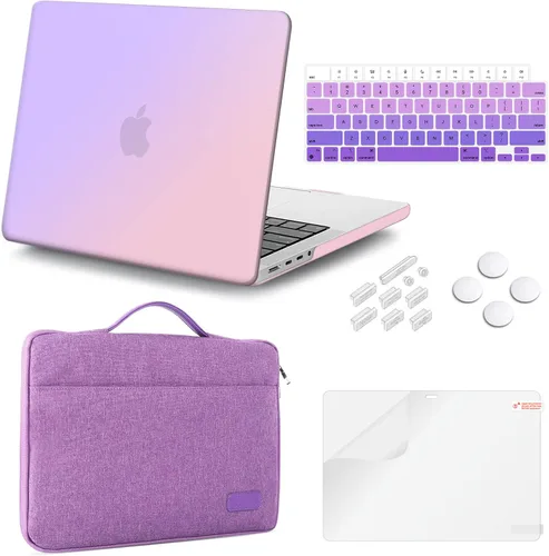 iCasso Funda para MacBook Pro de 14 pulgadas 2025-2023 versión 2021 M5 A3434 A3112 A3401 A3185 A2918 A2992 A2779 A2442 M4 M3 M2 M1 Pro/Max, paquete