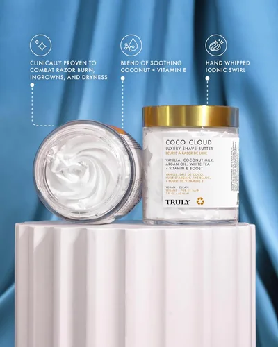 Miniatura 3 de Truly Crema de afeitar de lujo Fórmula de afeitado ultrahidratante para una piel suave y sedosa