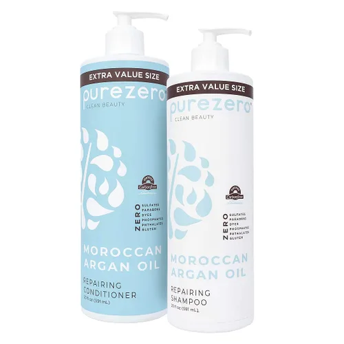 Miniatura 5 de Set de champú y acondicionador de aceite de argán marroquí Purezero - Repara el cabello dañado - Combate la caspa y el encrespamiento - Cero