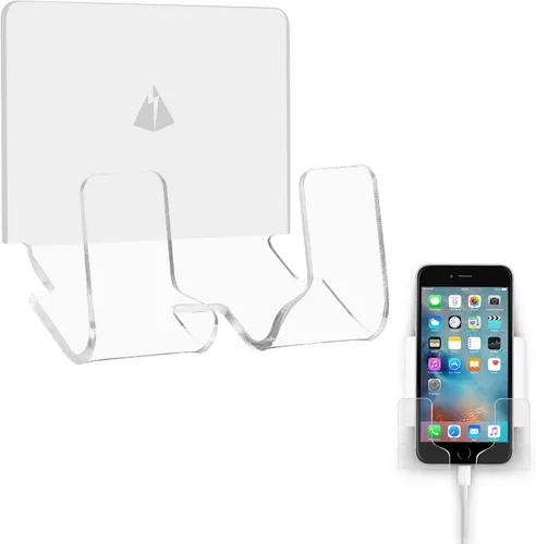 Miniatura 9 de Soporte de pared adhesivo para teléfonos inteligentes iPhone Montura para batería externa de pared (Negro)