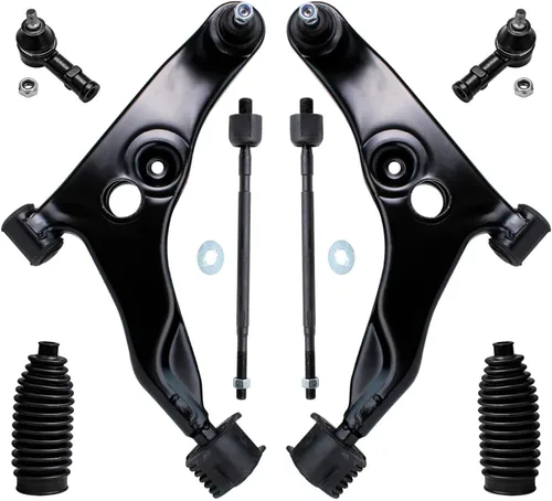 Miniatura 113 de Detroit Axle - Kit de brazos de control de extremo delantero de 8 piezas para Dodge Dakota 00-04, Durango 00-03, 4 brazos de control superior e