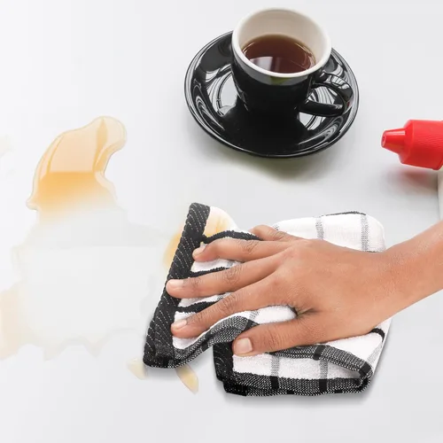Miniatura 360 de Urban Villa Toallas de cocina 100% algodón para cocina (juego de 6) 20"x30" toallas de cocina altamente absorbentes, juego de ropa de cocina