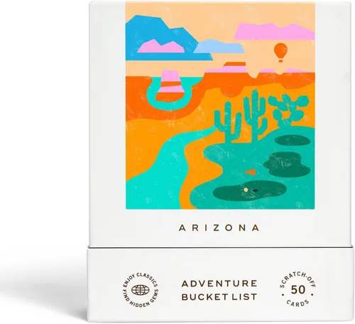 Reach International Outfitters Lista de Aventuras de Arizona: 50 Tarjetas para Rascar para Actividades al Aire Libre, Atracciones Turísticas y