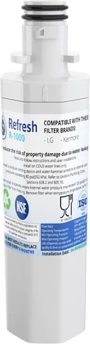 Refresh Filtro de agua de repuesto para refrigerador LG LT1000P, LT1000PC, LT1000PC, MDJ64844601, ADQ74793501, ADQ74793502 y Kenmore 46-9980, 9980