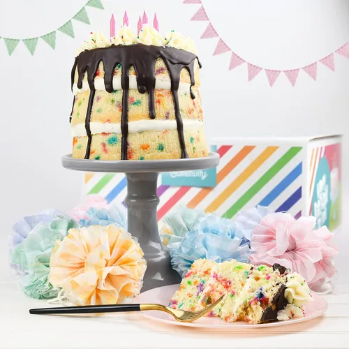 Miniatura 7 de Baketivity Juego de pastel de cumpleaños y decoración para niñas y niños. La caja incluye todos los ingredientes premedidos, velas de cumpleaños