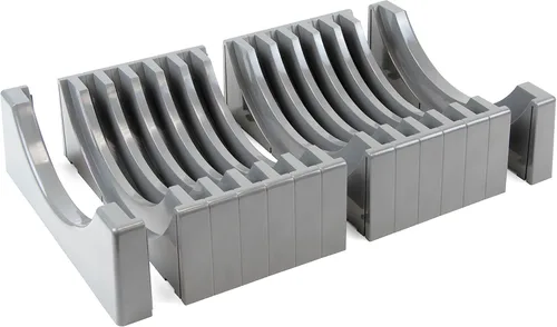 Miniatura 4 de Emuca - Organizador de platos para muebles con capacidad para 13 platos, plástico gris, plástico