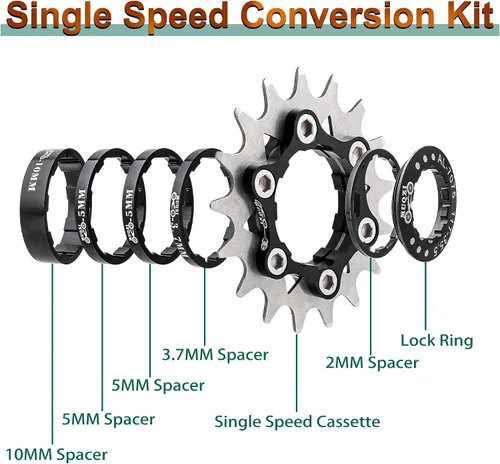 Miniatura 3 de Kit de conversión de velocidad única 13T 14T 15T 16T MTB Cassette Fixie de una sola velocidad Cog
